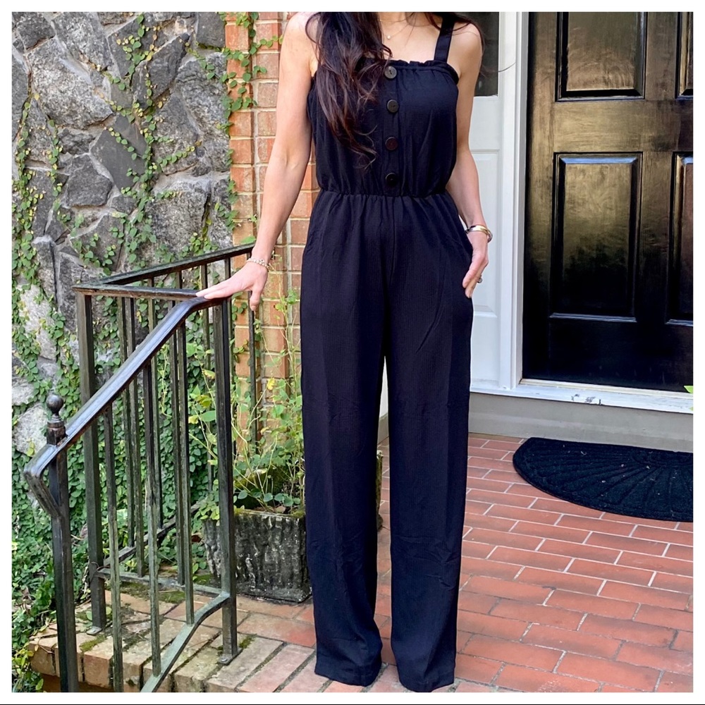 ✨LAST ONE✨Chic wide leg black jumpsuit - Picture 7 of 11